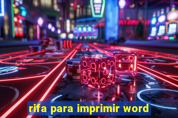 rifa para imprimir word